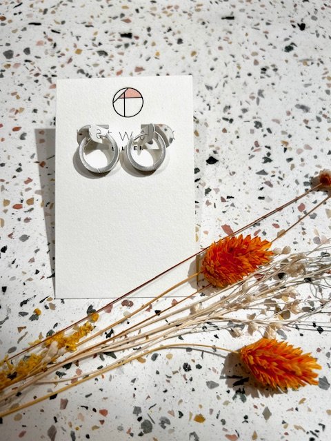 Boucles d'oreilles - argent - créoles épaisses creusées