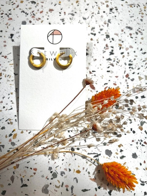 Boucles d'oreilles - messing - créoles épaisses