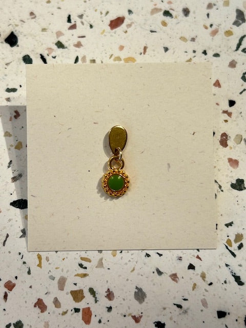 Boucle d'oreille à l'unité - soleil coloré - vert