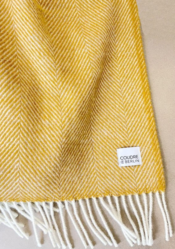 Wool blanket - Herringbone - Amber