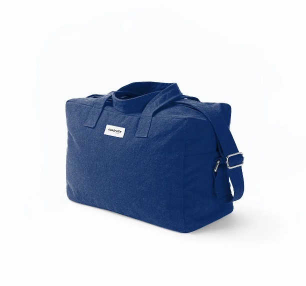 Sauval le city bag en coton recyclé - Bleu Nuit