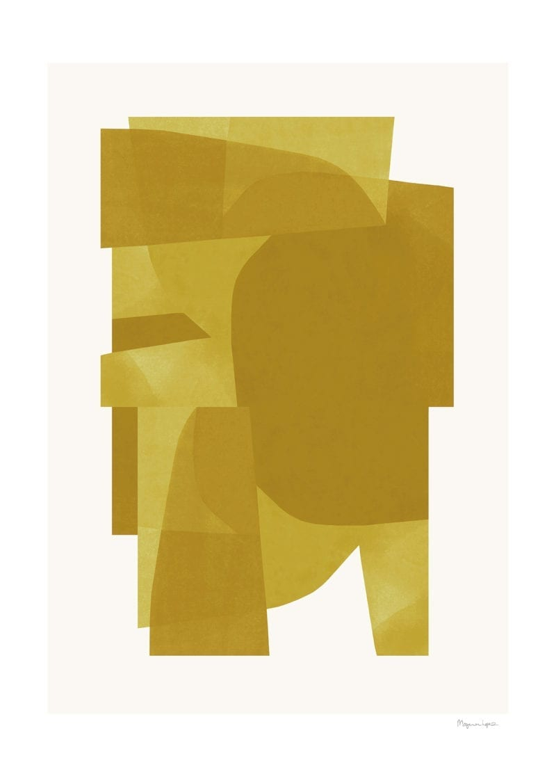 Poster - Berit Mogensen Lopez - Yellow - 30x40cm