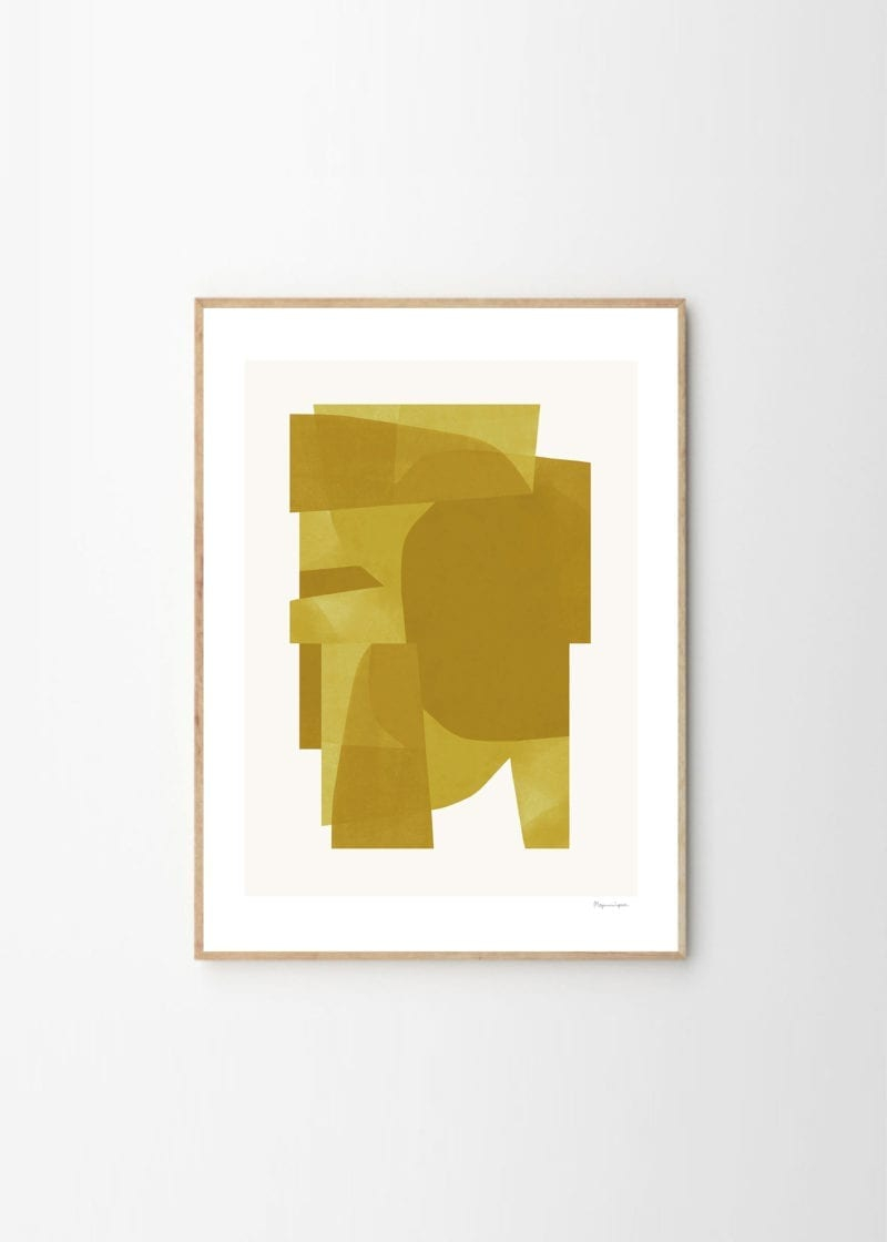 Poster - Berit Mogensen Lopez - Yellow - 30x40cm