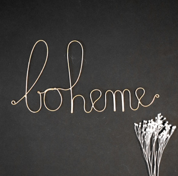 Mot en laiton doré - bohème