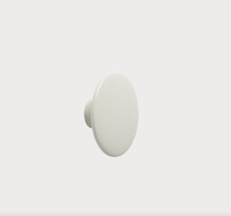 patère The dots - 1 pièce S off white - Ø 9 cm