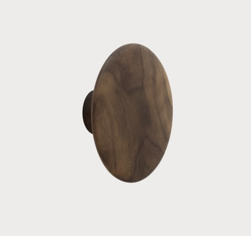 patère The dots - 1 pièce M Walnut - Ø 13 cm