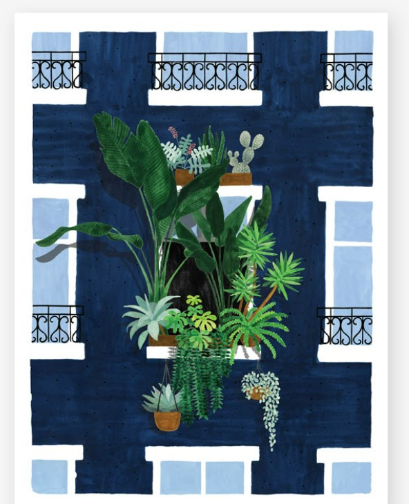 Affiche décorative - Large - Balcony - 50x70 cm