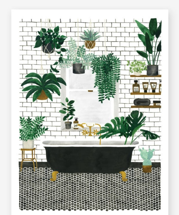 Affiche décorative - Large - Bathroom - 50x70 cm