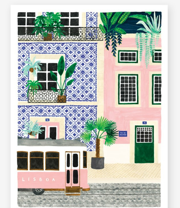 Affiche décorative - Large - Lisboa - 50x70 cm