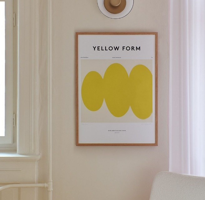 Poster - Emma Lawrenson - Yellow Form - 50x70cm