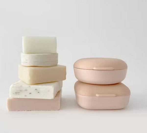 Boite à savon de voyage carrée - Blush