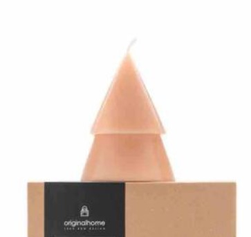Xmas Tree Candle M - Peach