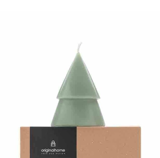 Xmas Tree Candle M - Green