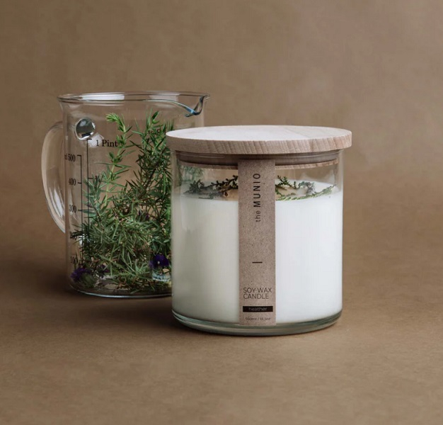 Soy wax candle - 550ml - Juniper & limonium