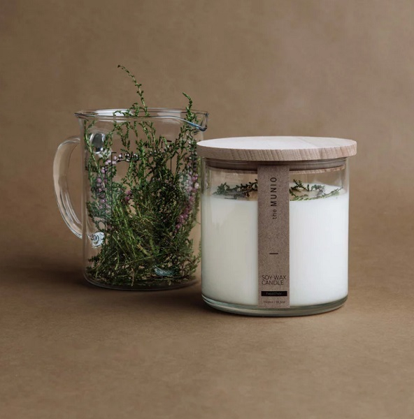 Soy wax candle - 550ml - Heather