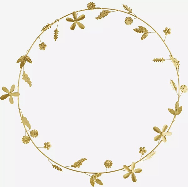 Couronne de fleurs en laiton - 28833