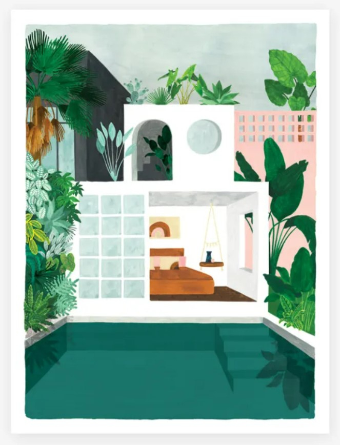 Affiche décorative - Large - Guest House - 50x70 cm