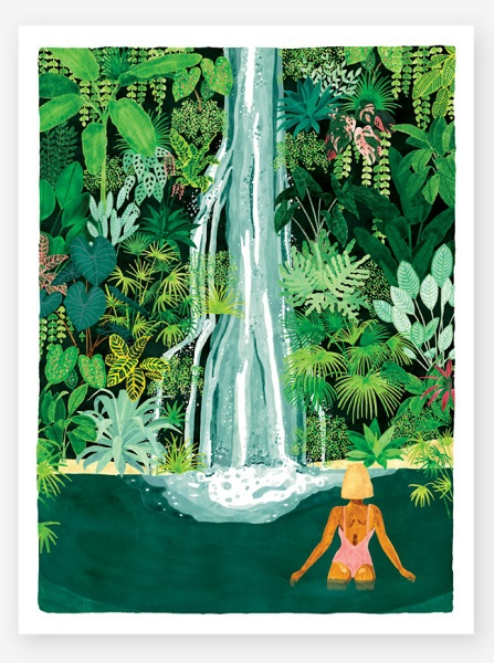 Affiche décorative - Large - Waterfall - 50x70 cm
