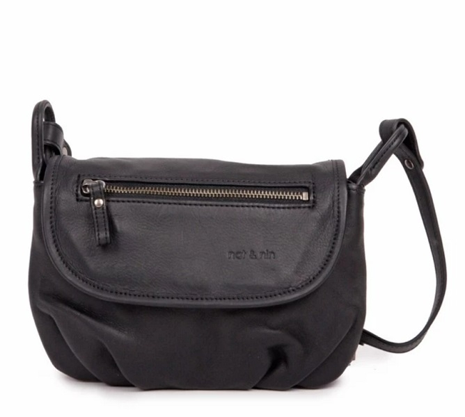 Sac bandouillère Jenny - Noir - Lisse