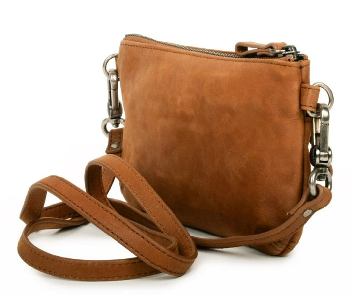 Petite pochette Vicky 2 zippée - Epice - Peau de pêche