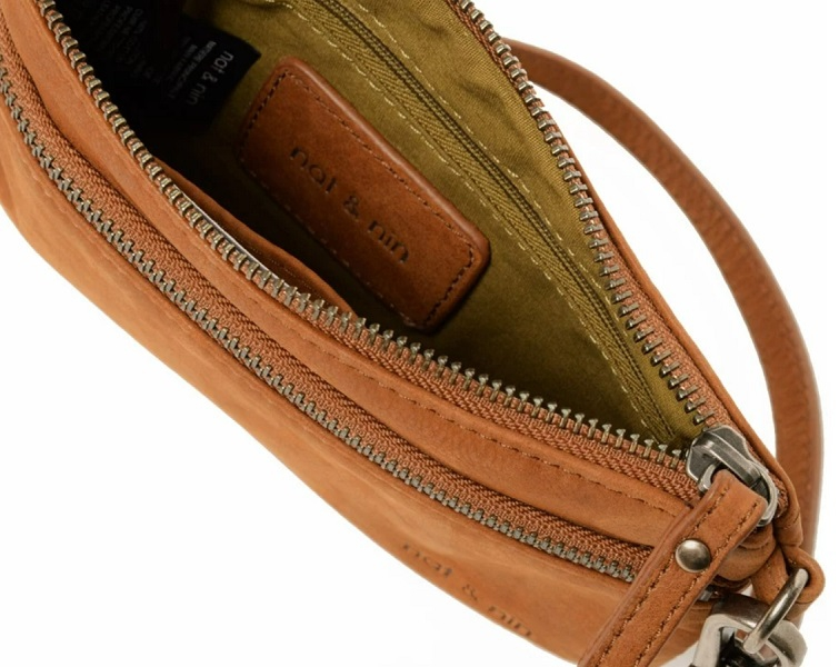 Petite pochette Vicky 2 zippée - Epice - Peau de pêche