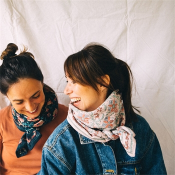 Foulard Latika - Bird - Céleste