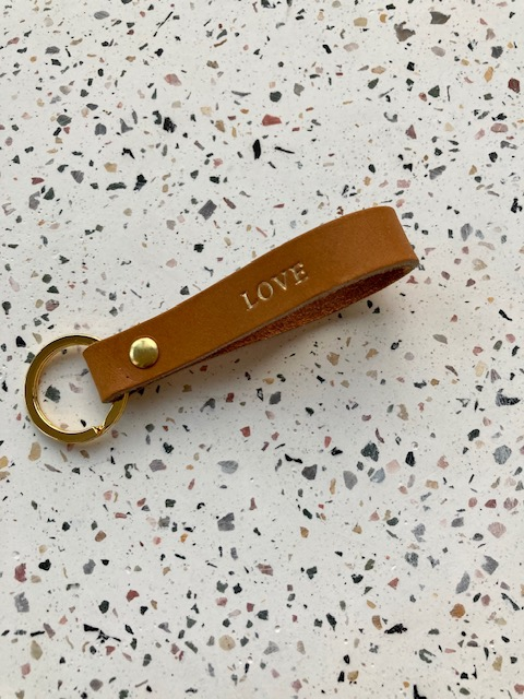 Porte-clefs - LOVE - marron - gold