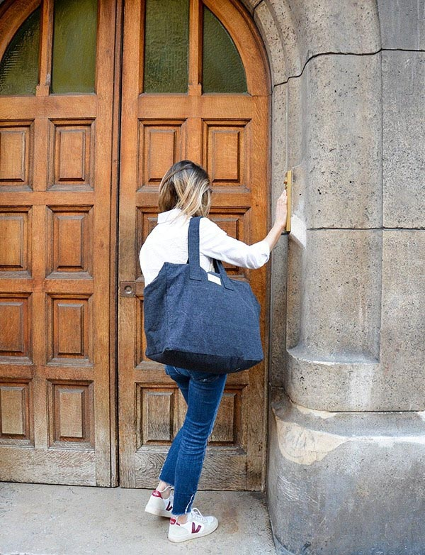 Célestins - The 24h bag en coton recyclé- Brut denim
