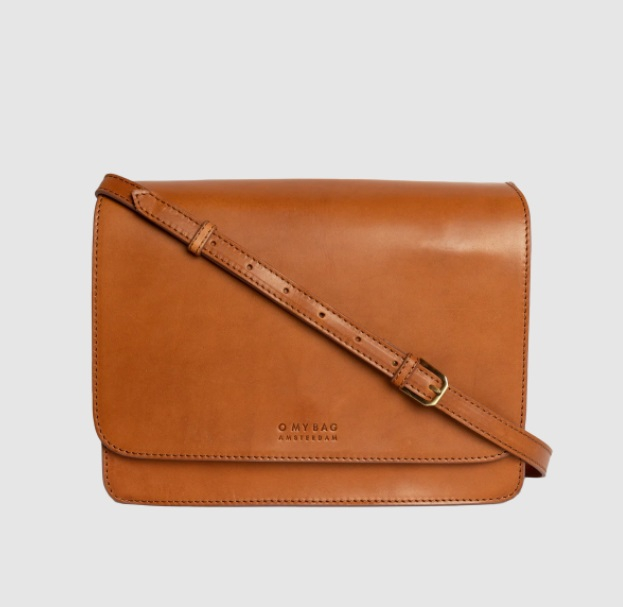 Sac Audrey - Cuir Classique à Carreaux Cognac