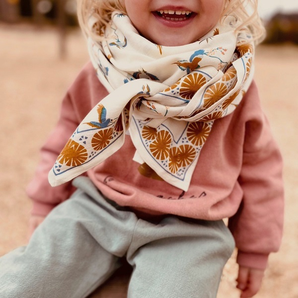 Foulard Latika - Cerisier - Fleur de vanille