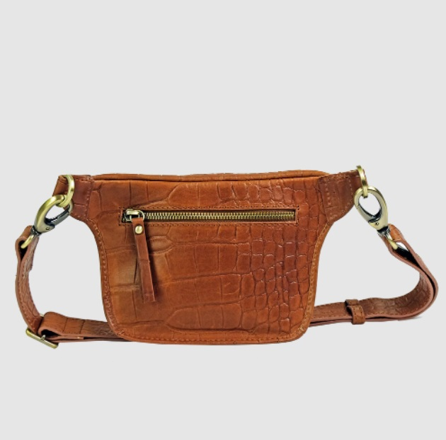 Sac Banane Beck - Wild Oak Soft Grain Croco Leather