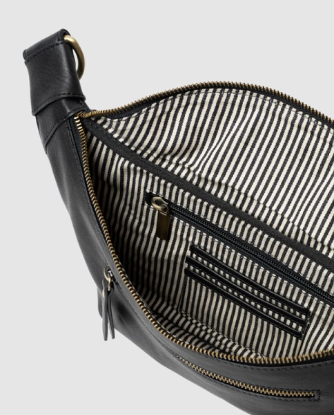 Sac Banane Drew - Black Soft Grain Leather