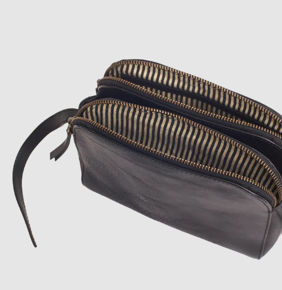 Sac EMILY - Noir - Stromboli - lanière cuir