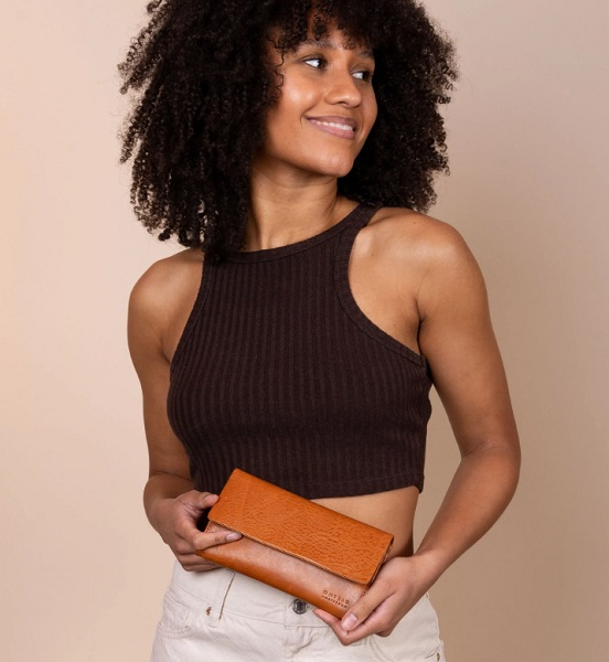 Pochette Pau - Cognac Stromboli Leather