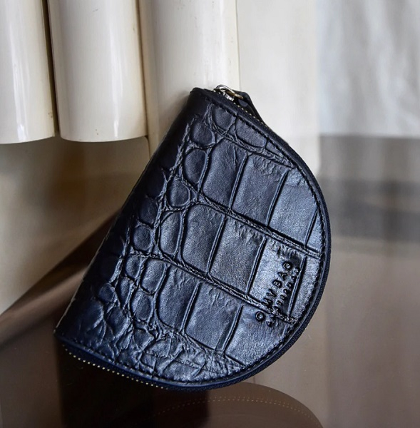 Porte-monnaie Laura - Black Croco Leather