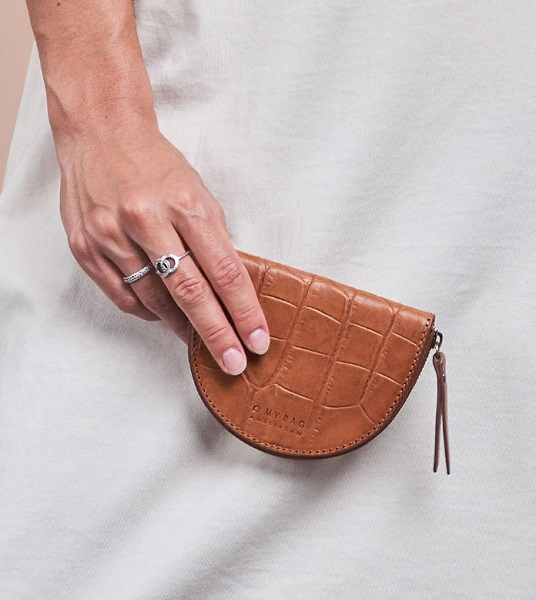 Porte-monnaie Laura - Cognac Croco Leather