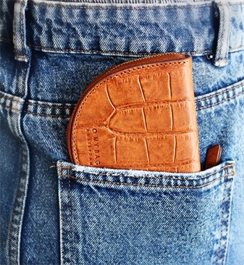 Porte-monnaie Laura - Cognac Croco Leather