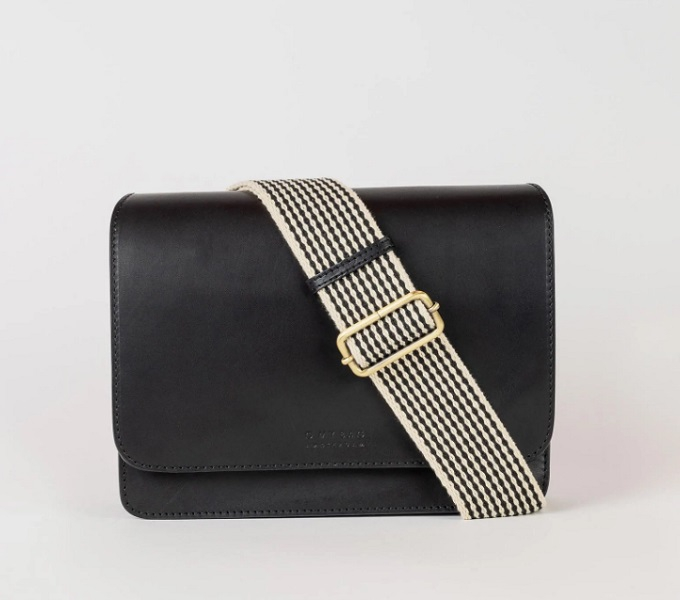 Sac Audrey - Cuir Classique à Carreaux Noir