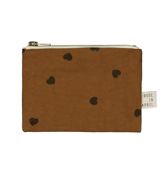 Porte-monnaie Marie imprimé coeur - Cumin
