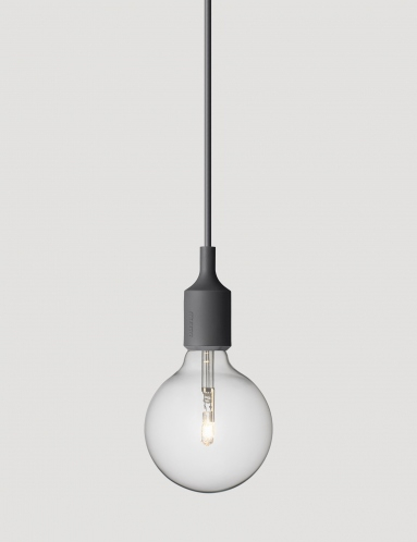 E27 socket lamp dark grey - Halogene