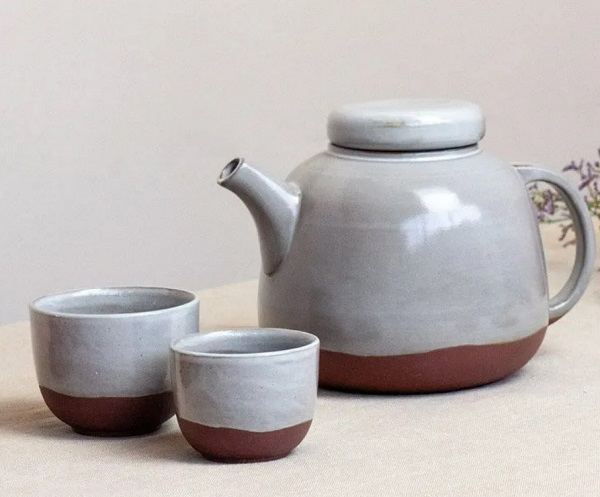 Cup S - Soft red clay with grey glaze