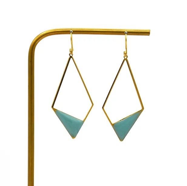 Boucles d'oreilles Kiak - Vert d'eau
