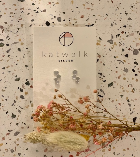 Boucles d'oreilles - argent - 4 bulles plates