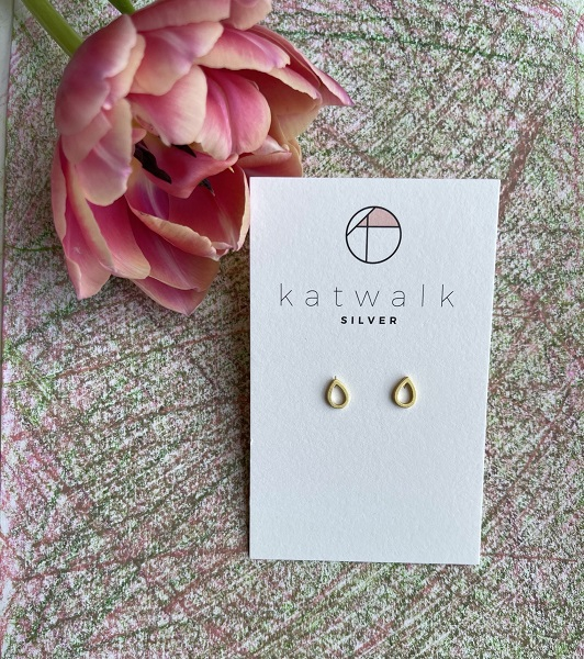 Boucles d'oreilles - or - goutte creuse