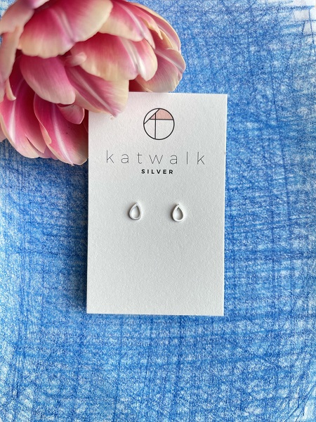 Boucles d'oreilles - argent - goutte creuse