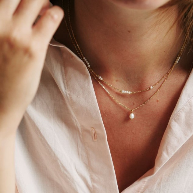 Collier 10847 Ella plaqué or - Amulette