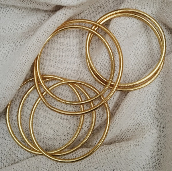 Bracelet bouddhiste - or - fin - M