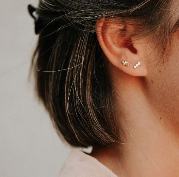 Boucle d'oreille - Edith - argent - 10948 - pépite