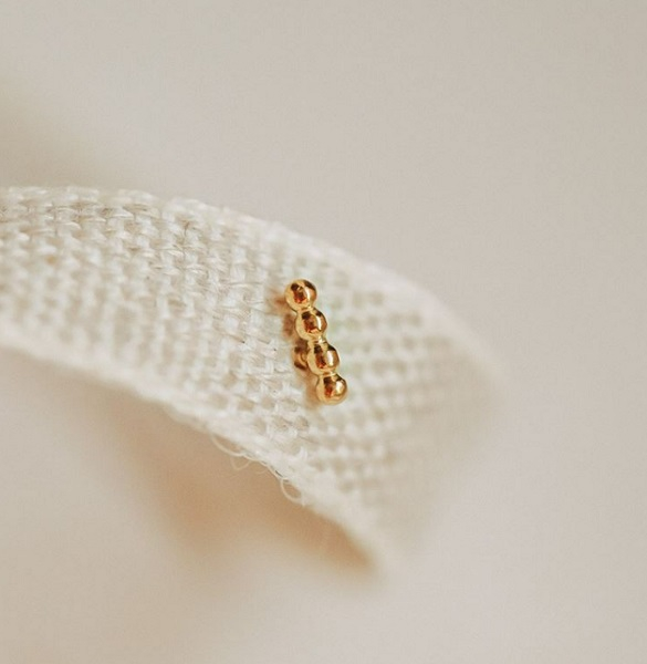 Boucle d'oreille - Sam - Plaqué or - 10947 - pépite
