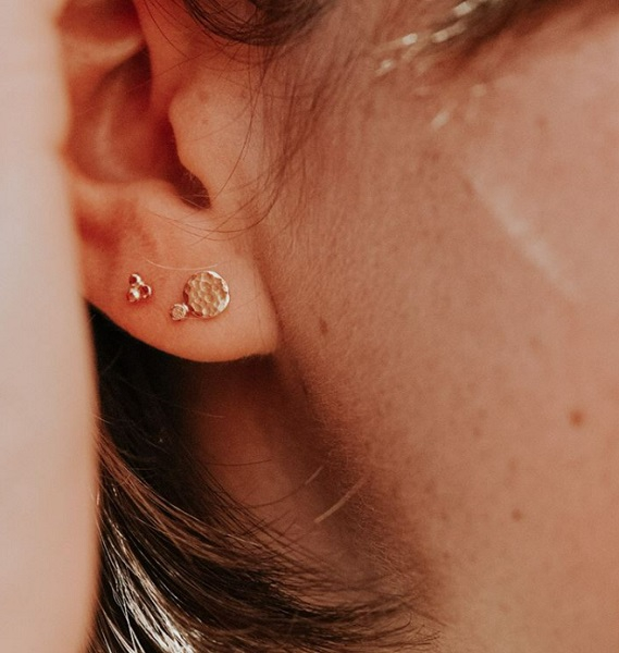 Boucle d'oreille - Odette - Argent - 10944 - pépite